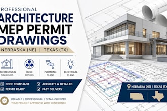 do architecture, mep, hvac, plumbing, electrical permit drawings nebraska tx ne