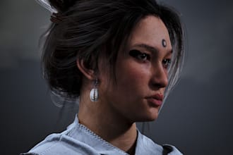 create 3d hair unreal hair metahuman hair and also realistic hair