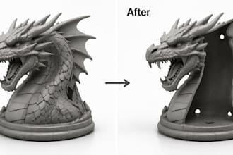 hollow, optimize and prepare stl files for 3d printing
