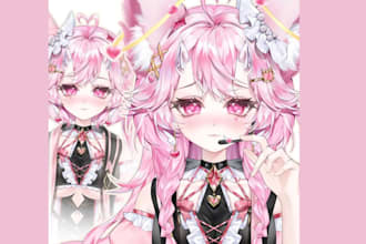 create custom character design concept art anime furry oc reference sheet