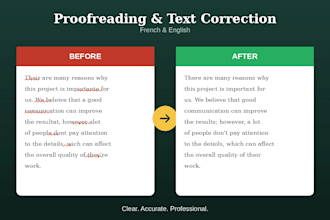 proofread and correct your french or english texts