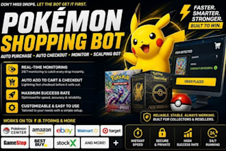 develop a pokemon tcg monitoring bot for instant drop and restock alert