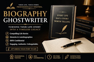 write a compelling biography, memoir or life story as your ghostwriter