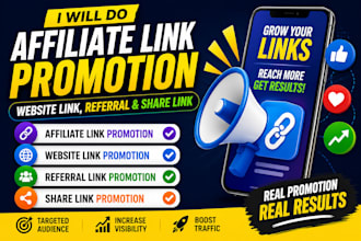 do affiliate link promotion, website link, referral and share link promotion
