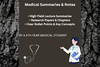 summarize medical lectures, articles, and clinical topics