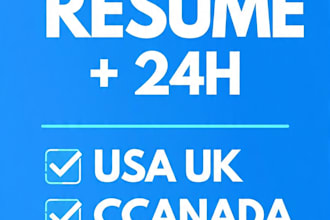 write ats resume and cover letter for USA UK canada jobs