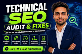 do technical SEO audit and fix website errors for ranking