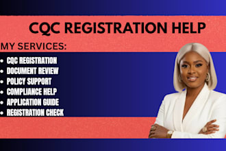 help with cqc registration application and compliance support