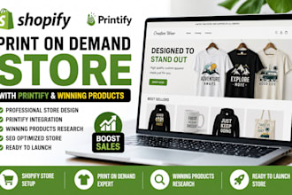 create shopify print on demand store printify printful and winning products