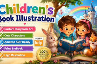 illustrate your childrens storybook with adorable custom artwork