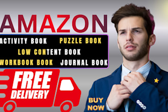 design amazon KDP activity book, workbook, puzzle book and low content book SEO