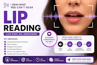 provide lip reading transcription from unclear videos and silent
