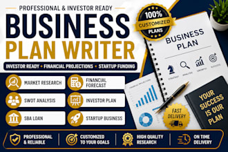 write an investor ready business plan with financial projections for startups