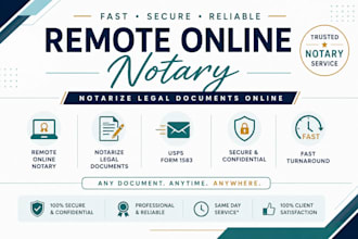 provide fast remote online notary, notarize legal documents, usps form 1583