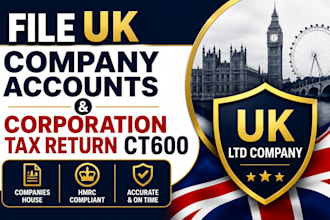 file UK company accounts and corporation tax return ct600 of UK ltd