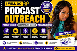 give targeted journalists, publishers, podcasts for your PR and media outreach
