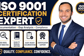 create your iso 9001 documentation and conduct a certification gap analysis