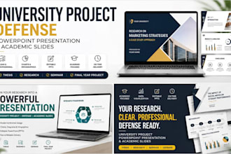 design university project defense powerpoint presentation and academic slides