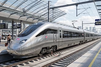 do 3d train model, railway, train station, 3d locomotive train, 3d subway render