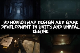 3d survival horror game, zombie game, monster game, level design in unity, ue5