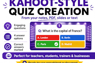 create engaging kahoot quiz questions from your material