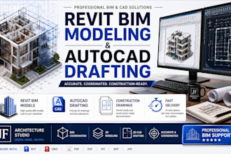 create revit bim models and autocad drawings for your project