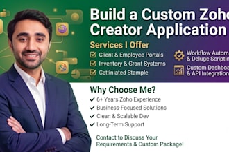 develop custom zoho creator apps for your business