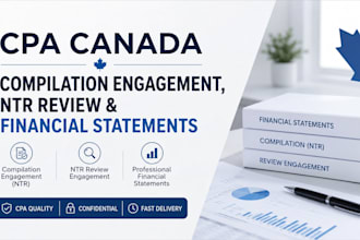 prepare CPA canada compilation engagement, ntr review, and financial statements