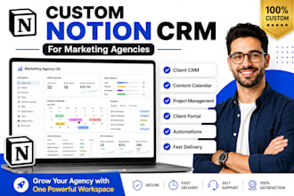 build notion for marketing agency CRM, content