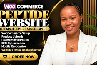 build woocommerce peptide website research peptide store peptide website