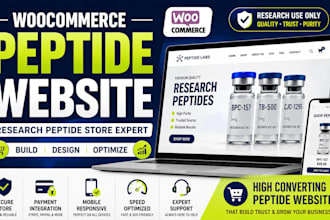 build woocommerce peptide website research peptide store peptide website