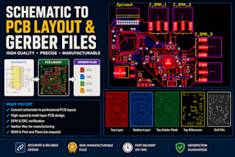 design pcb, schematic, esp32, stm32, and arduino circuits