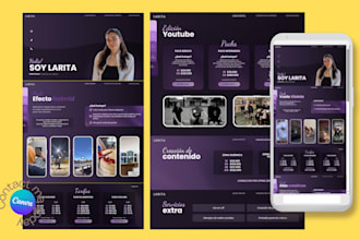 design an interactive portfolio website in canva