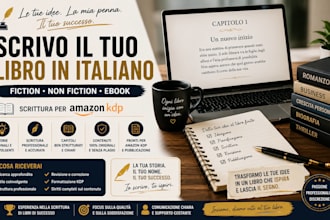 ghostwrite italian ebook, fiction and non fiction book, scrittura amazon KDP