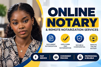 provide fast remote online notary, notarize legal documents, usps form 1583