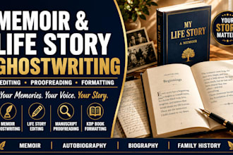 proofread edit format personal memoir life story family history ghostwriting