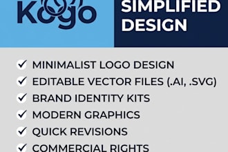 design a modern minimalist intro logo for your brand