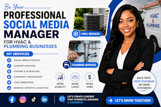 be your professional social media manager for hvac and plumbing businesses