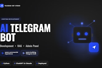 develop a telegram bot with ai, admin panel and more