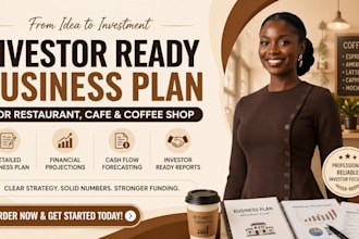 write cafe coffee shop restaurant investor ready business plan financial project