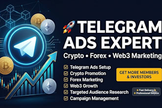 setup telegram ads for crypto, forex, and web3 promotion