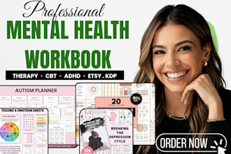 design mental health workbook design etsy digital products on canva  etsy shop