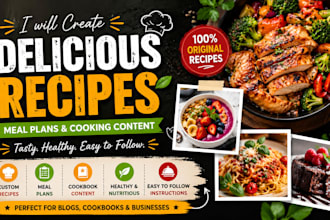 create delicious recipes, meal plans, and professional cooking content