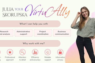 be your executive and administrative virtual assistant