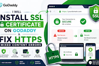 install SSL certificate on godaddy and fix https mixed content errors