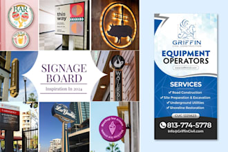do retractable banner design, rollup banner, pull up banner and signage design
