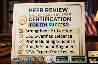 provide  peer reviewed ieee certificate for eb1 success