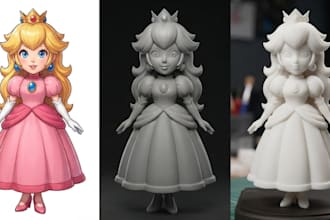 convert 2d to 3d printable toy model 2d to 3d toy for 3d printing
