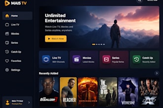 develop custom ios iptv app with premium ui design for smart tv android tv app