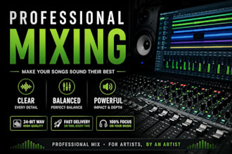 professionally mix and your song